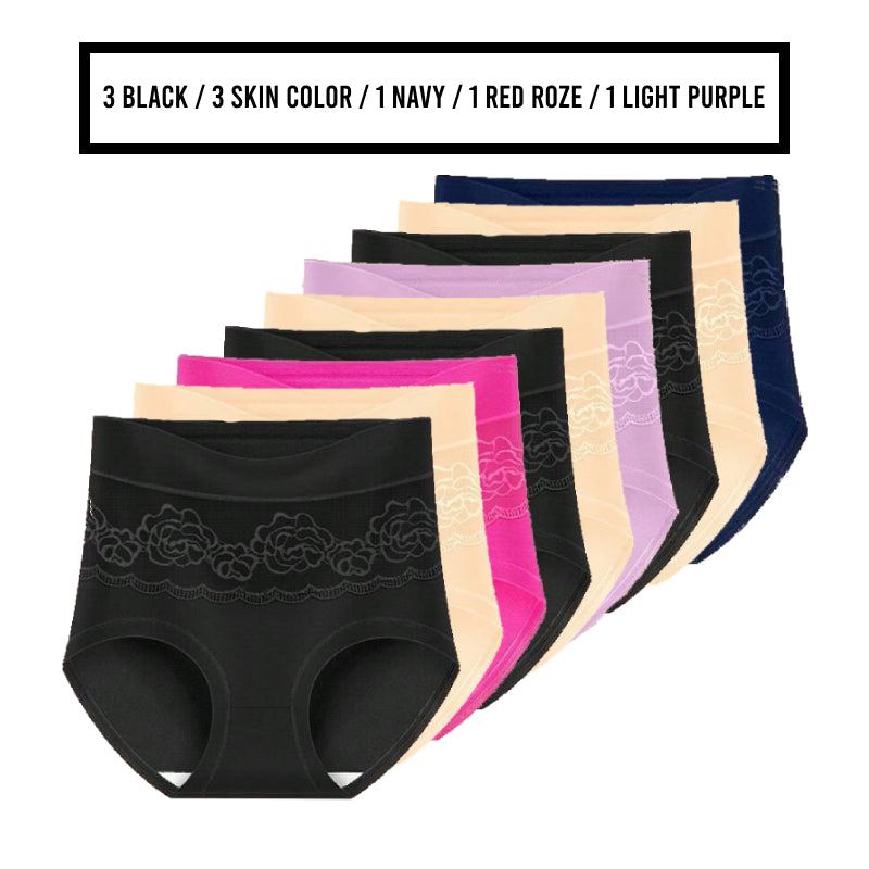 Florya Sculpt High-Waist Rose Mesh Briefs