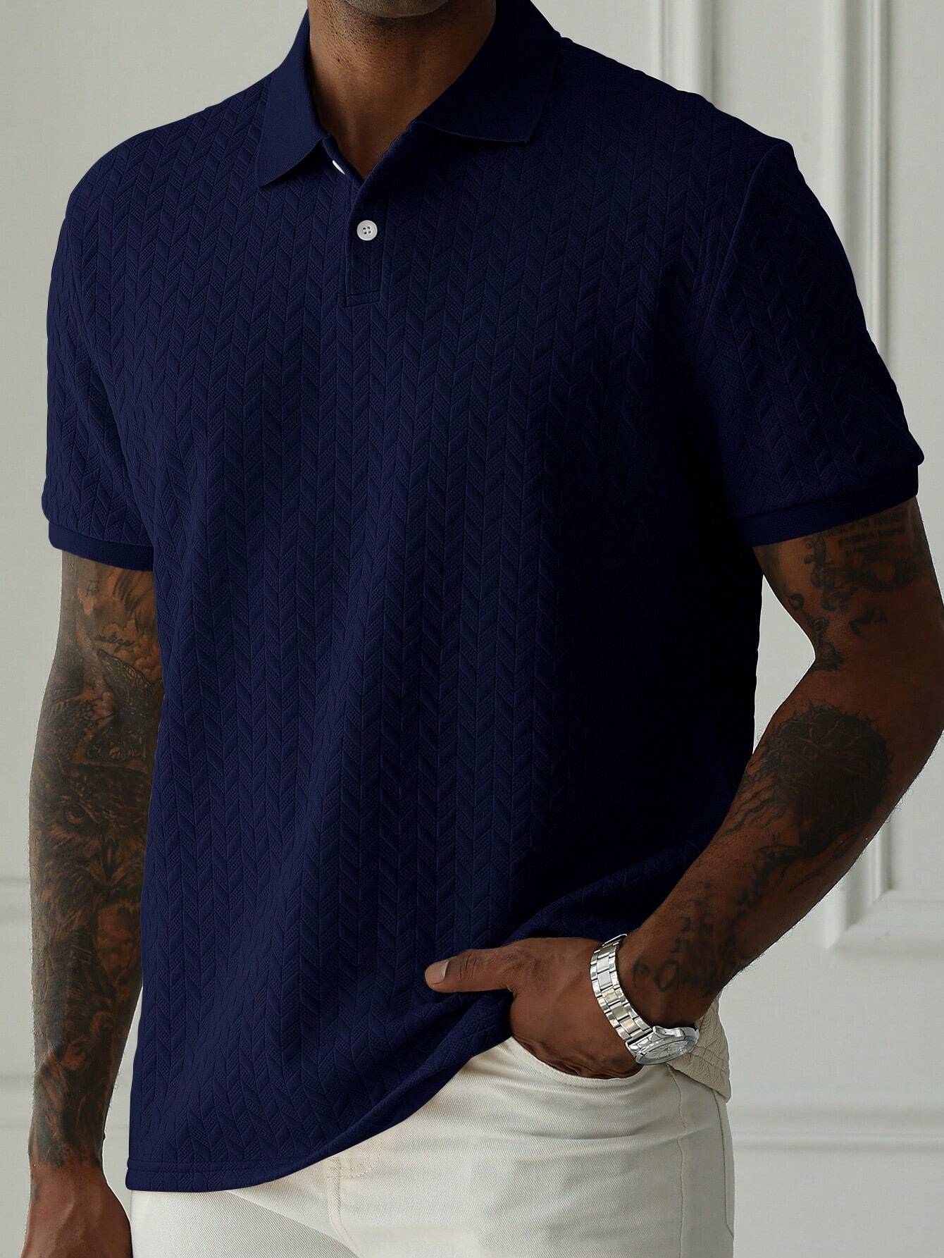 Solid Color Polo Shirt - Casual Everyday Wear