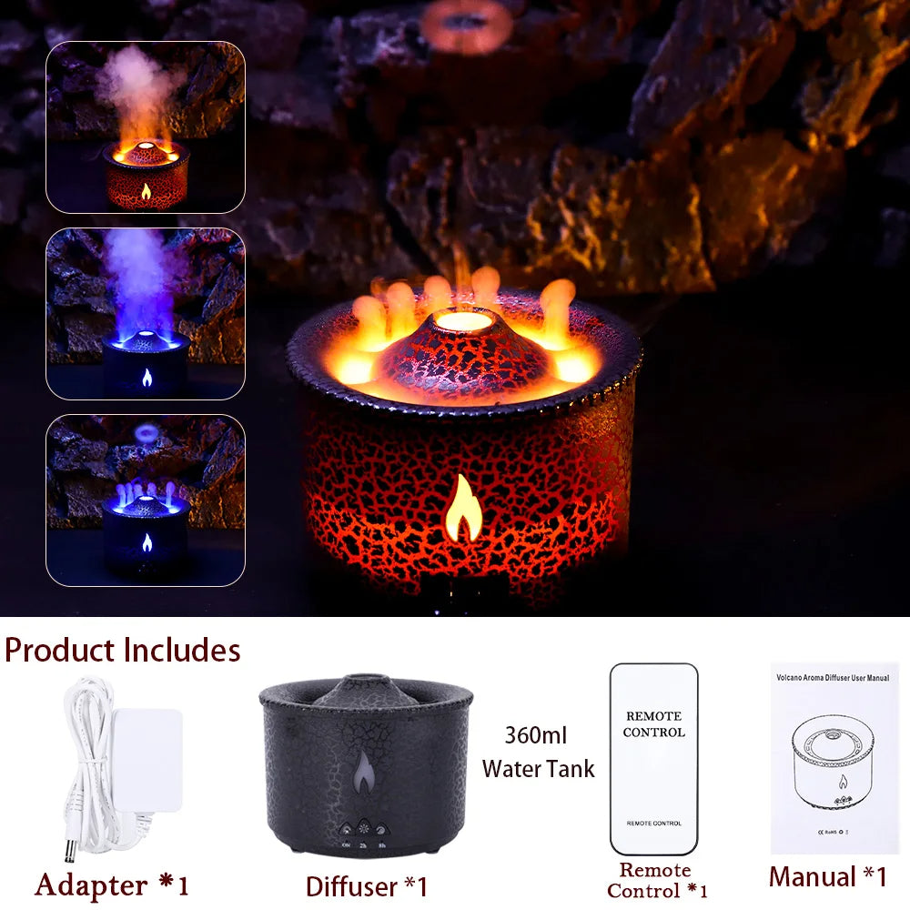 AIR FLAME VOLCANO HUMIDIFIER™ WITH 2 SPRAY MODE