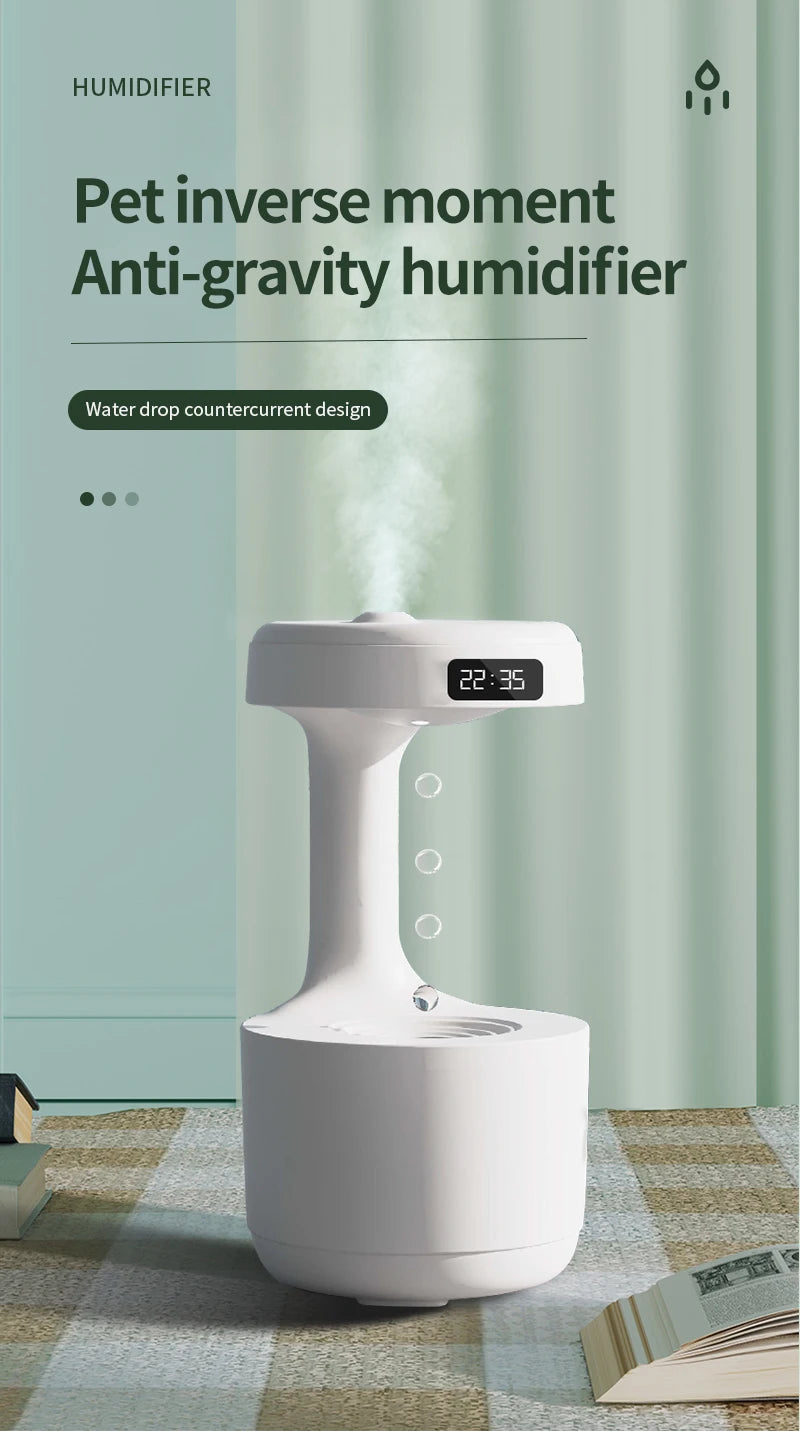 ANTI-GRAVITY HUMIDIFIER™ WITH CLOCK WATER