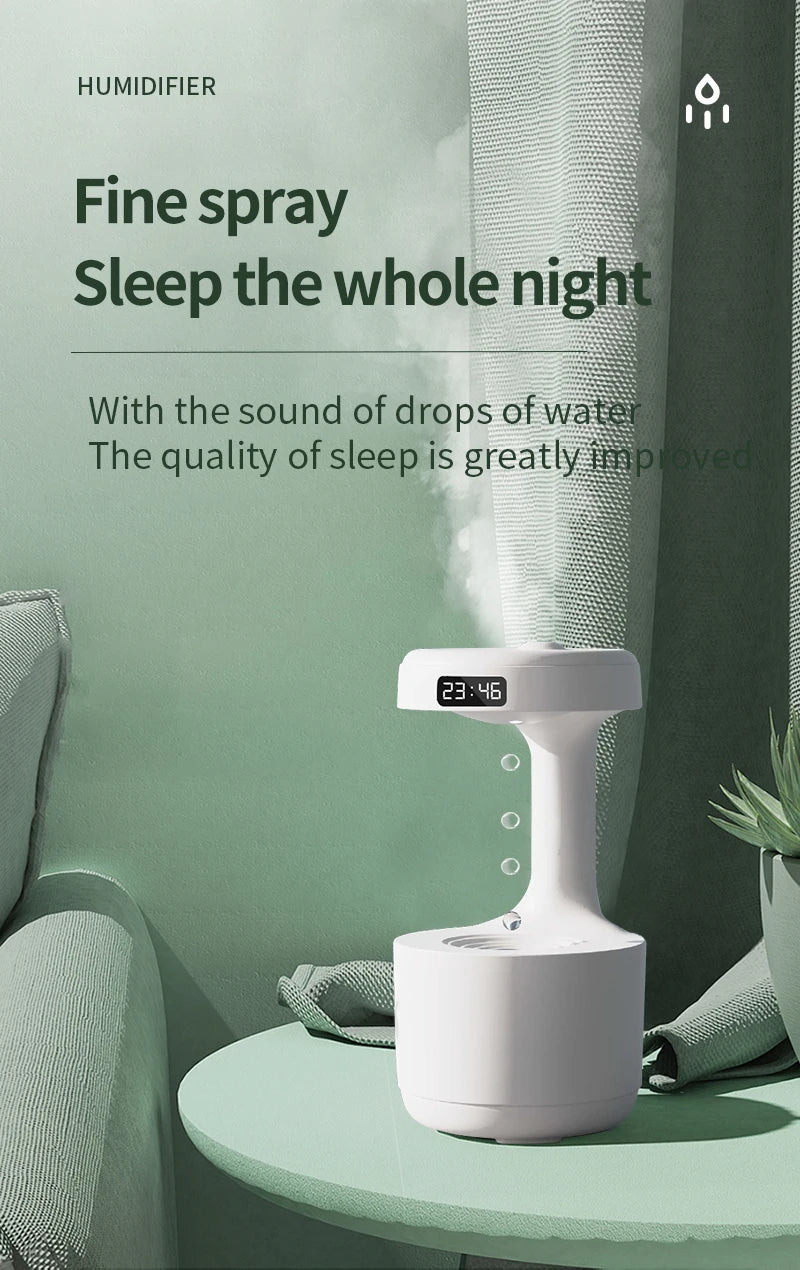 ANTI-GRAVITY HUMIDIFIER™ WITH CLOCK WATER