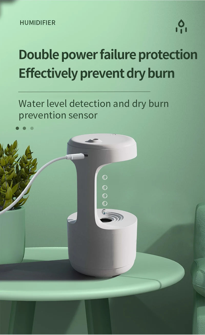 ANTI-GRAVITY HUMIDIFIER™ WITH CLOCK WATER