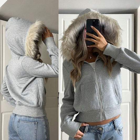 Women Casual Zip Up Sweatshirt