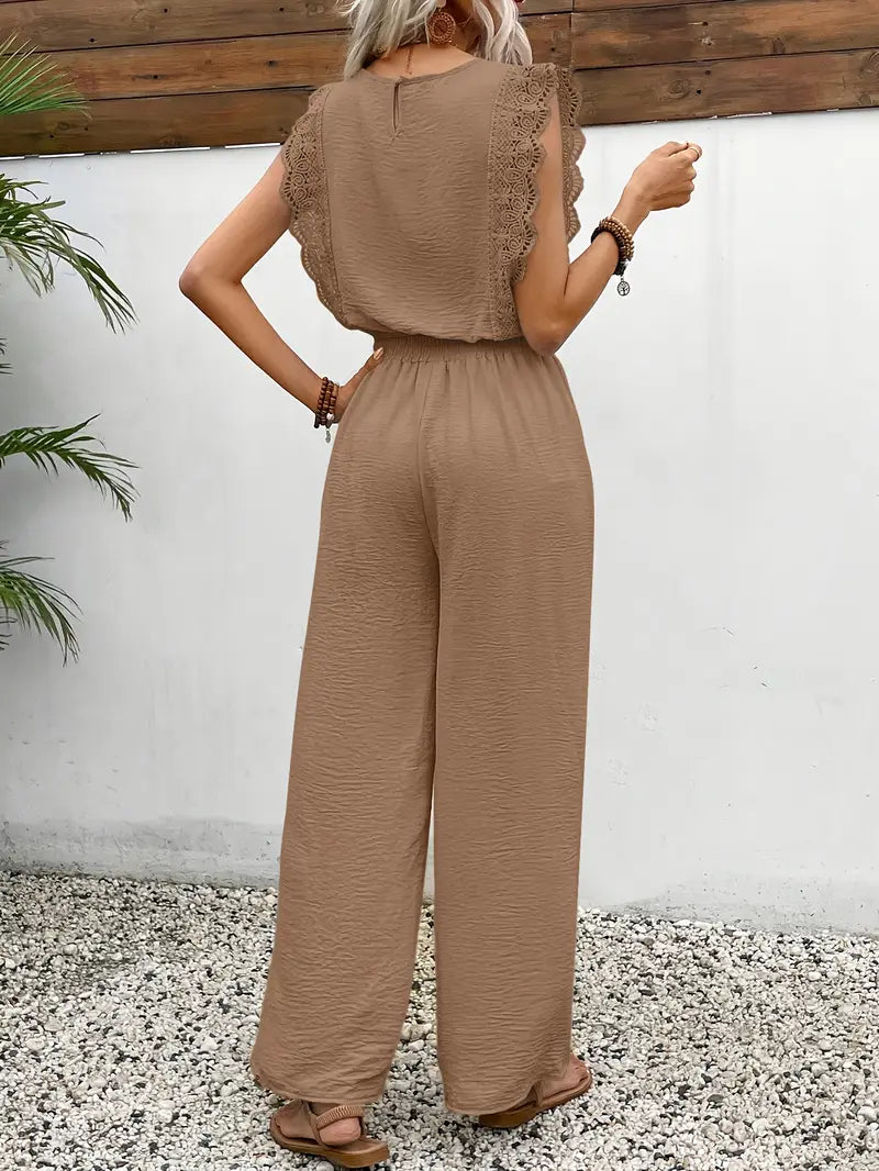 Sophia Lace Trim Two-Piece Set