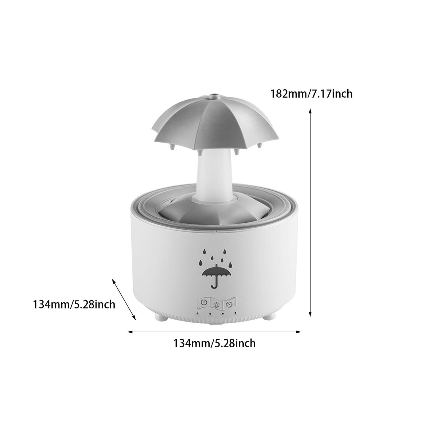 Rotating Umbrella Water Drop Air Humidifier with Colorful Light