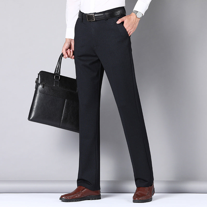 Premium Office Business Men Winter Trousers, Fleece Lined, Anti-wrinkle, Anti-Static, Anti-pilling, Sustainable, Breathable