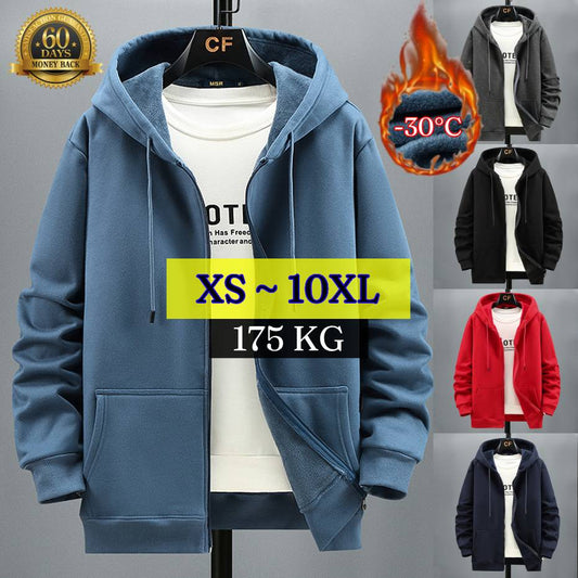 Winter Fleece Hoodies Solid Color Jacket