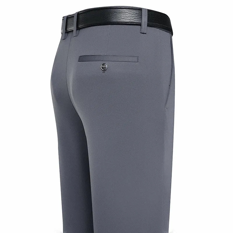 Premium Office Business Men Winter Trousers, Fleece Lined, Anti-wrinkle, Anti-Static, Anti-pilling, Sustainable, Breathable