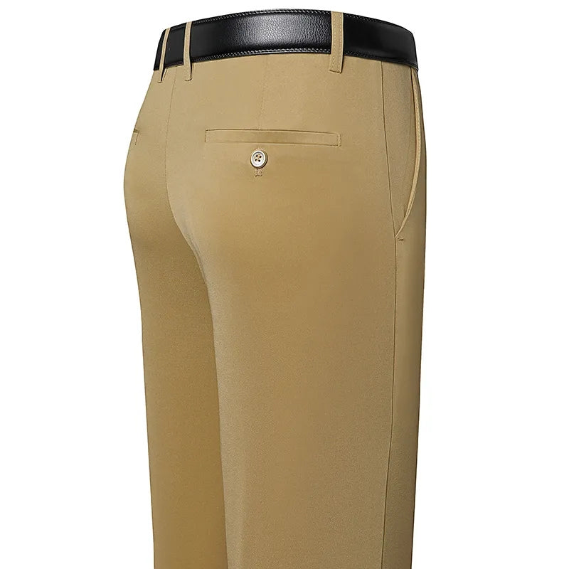 Premium Office Business Men Winter Trousers, Fleece Lined, Anti-wrinkle, Anti-Static, Anti-pilling, Sustainable, Breathable