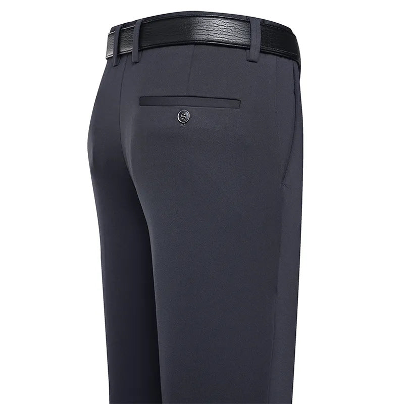 Premium Office Business Men Winter Trousers, Fleece Lined, Anti-wrinkle, Anti-Static, Anti-pilling, Sustainable, Breathable