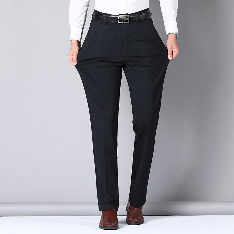 Premium Office Business Men Winter Trousers, Fleece Lined, Anti-wrinkle, Anti-Static, Anti-pilling, Sustainable, Breathable