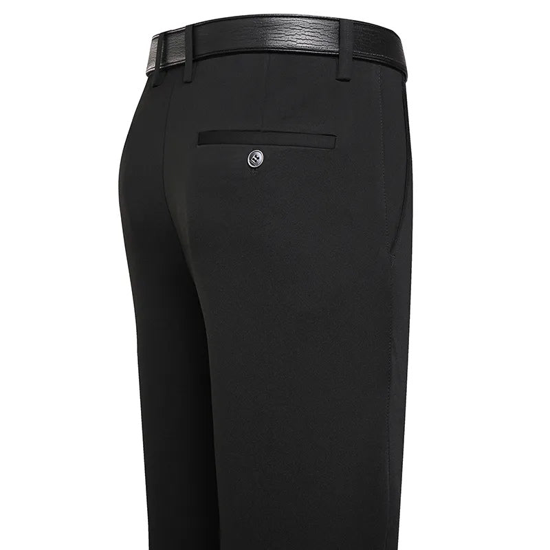 Premium Office Business Men Winter Trousers, Fleece Lined, Anti-wrinkle, Anti-Static, Anti-pilling, Sustainable, Breathable