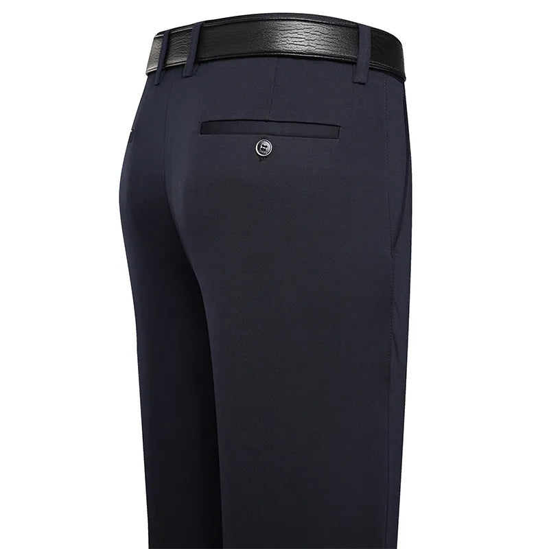 Premium Office Business Men Winter Trousers, Fleece Lined, Anti-wrinkle, Anti-Static, Anti-pilling, Sustainable, Breathable