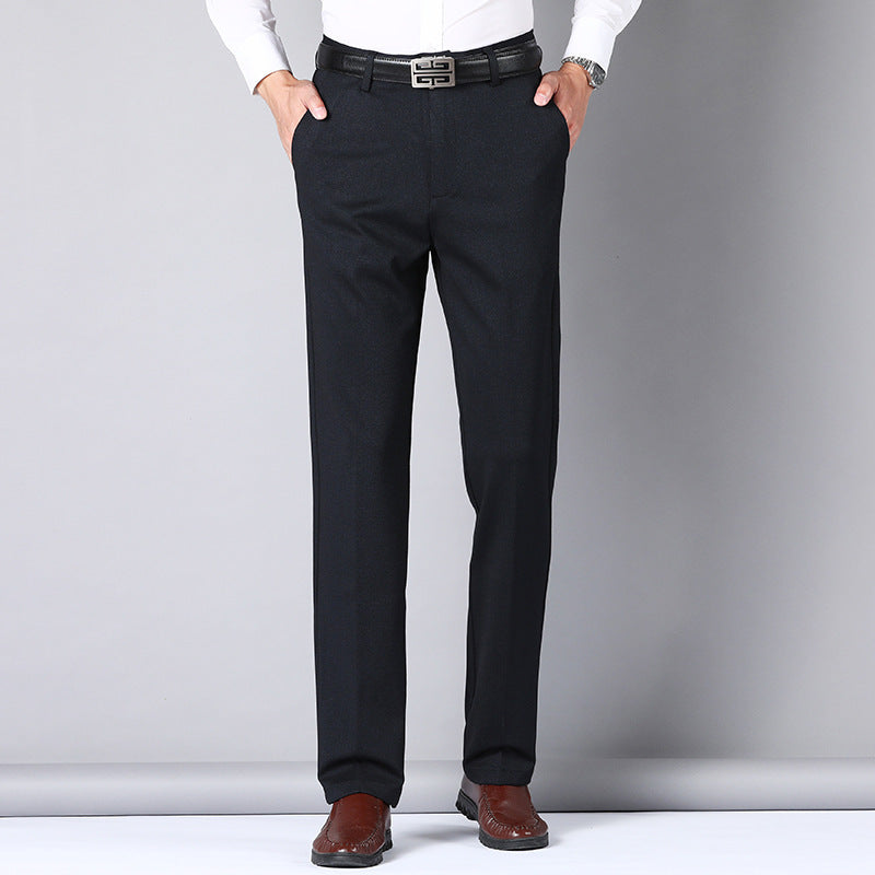 Premium Office Business Men Winter Trousers, Fleece Lined, Anti-wrinkle, Anti-Static, Anti-pilling, Sustainable, Breathable